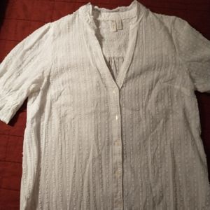 Anthropologie Swiss Dot blouse